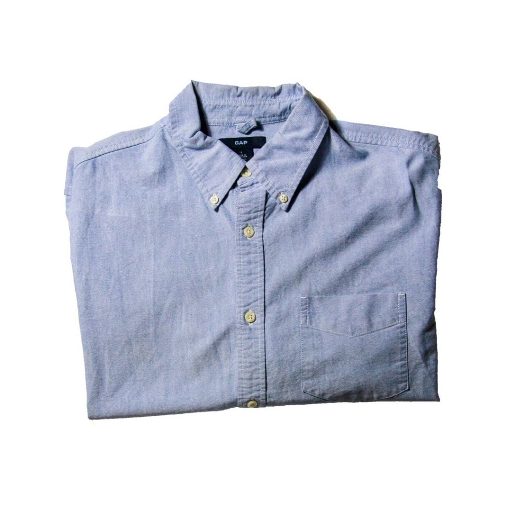 GAP Light Blue Button-Down Casual Shirt